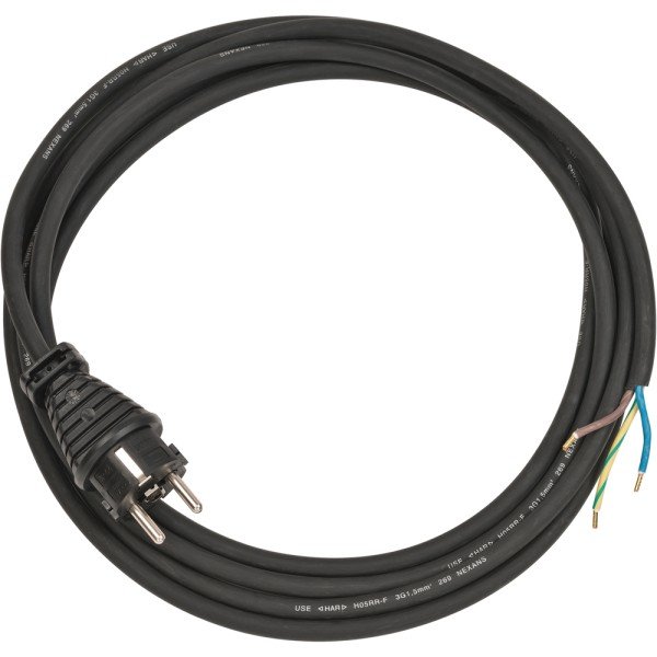 Brennenstuhl Anschlusskabel 3-polig (3m Kabel in schwarz, für den Einsatz im Außenbereich, IP44)