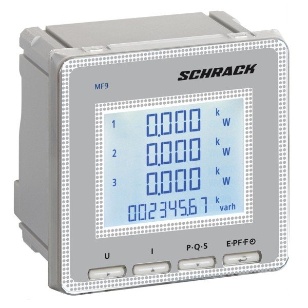 SCHRACK Netzanalysator MF9, 96x96mm, mit RS 485 - Schnittstelle