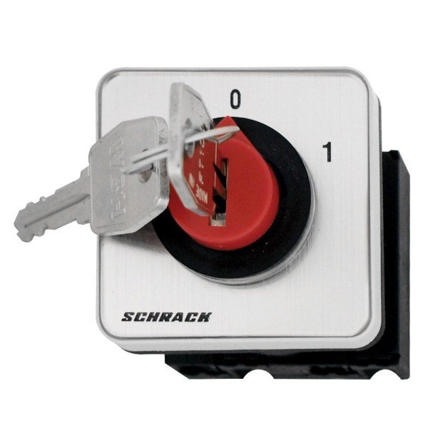 Schrack Ein-Aus-Schlüsselschalter Einbau, 1-polig, 0-1