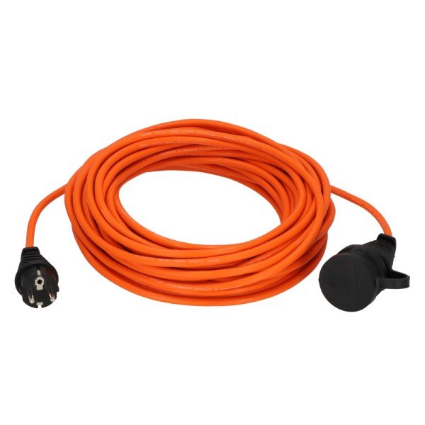 Brennenstuhl BREMAXX® Outdoor-Verlängerungskabel (25m Kabel in orange, für den kurzfristigen Einsatz im Außenbereich IP44, einsetzbar bis -35 °C, Öl- und UV-beständig)