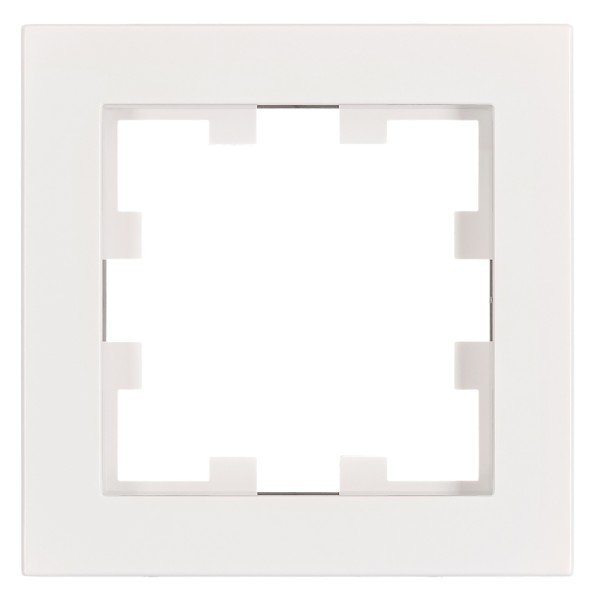SCHRACK Rahmen 1-fach, Design CUBIC, weiß