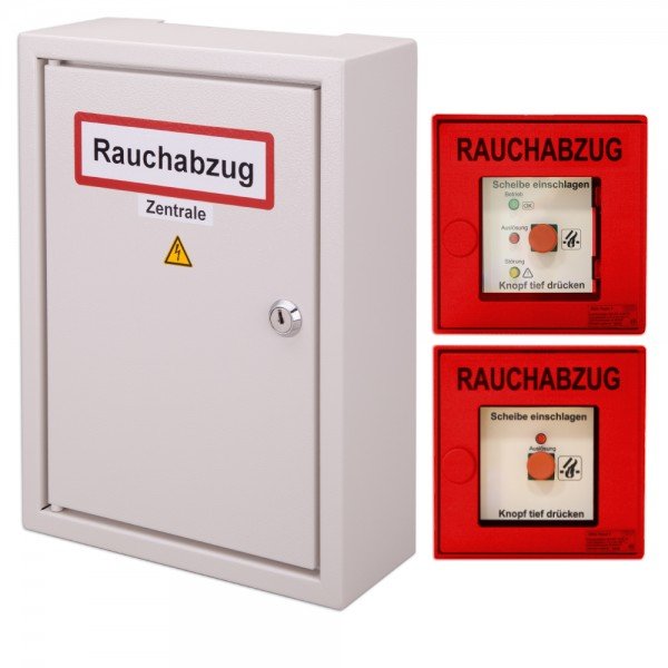 RWA-Treppenhaus-Set BSC RWA-Zentrale 2A inkl. 2 Taster rot