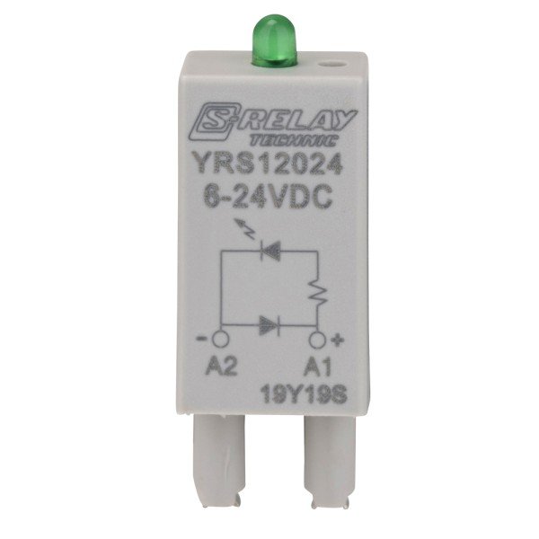 SCHRACK LED+FD-Steckmodul, grün, 6 - 24VDC A1+ für S-Relay Sockel