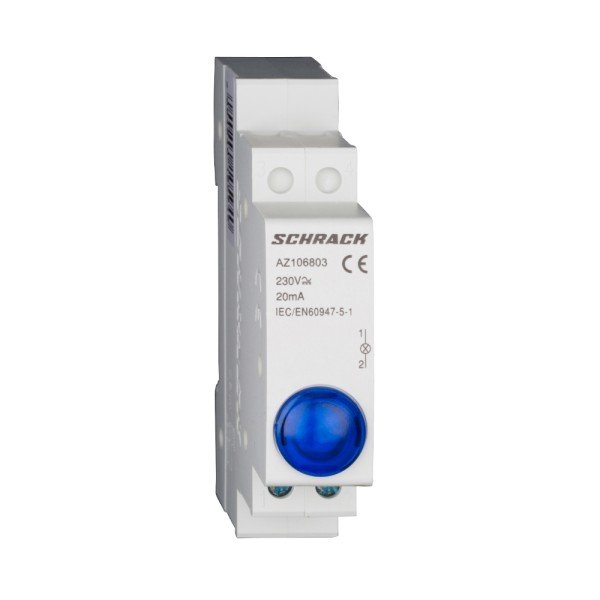 SCHRACK Reiheneinbau-Einzel-LED AMPARO, blau, 230VAC