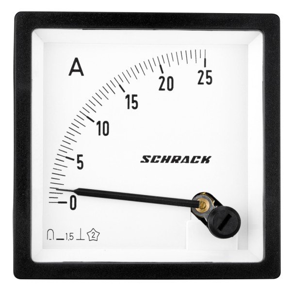 SCHRACK Amperemeter, 72x72mm, 25A DC, Direkt