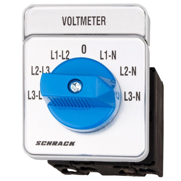Schrack Voltmeter-Umschalter 3 x L-L / 3 x L-N, Zentralbefestigung